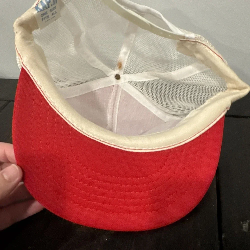 Vintage NHRA Racing Snapback Trucker Hat Cap Red W/white Mesh‎ One Size EUC